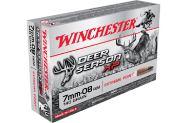 opplanet winchester deer season xp 7mm 08 remington 140 grain extreme point polymer tip centerfire rifle ammo 20 rounds x708ds main