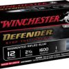 opplanet winchester defender shotshell 12 gauge 1 oz 2 75in centerfire shotgun slug ammo 10 rounds s12pdx1s main