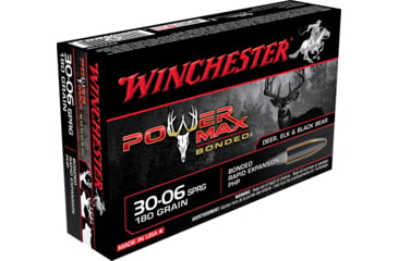 opplanet winchester power max bonded 30 06 springfield 180 grain notched protected hollow point brass cased centerfire rifle ammo 20 rounds x30064bp main