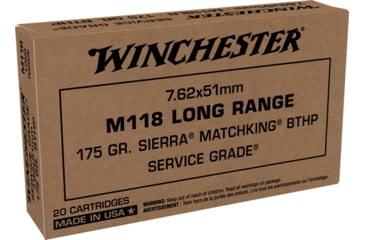 opplanet winchester win ammo 7 62x51mm 175gr matchking bthp 20 pack